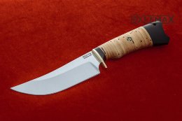 Нож Восточный из 95Х18, береста, чёрный граб