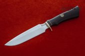 Нож Чибис изготовлен из высококачественной нержавеющей стали 95Х18, чёрный граб