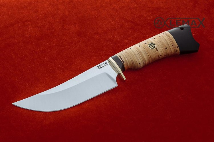 Нож Восточный из 95Х18, береста, чёрный граб