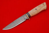 Messer Förster (Damaskus, Messing, karelische Birke) 