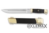 Knife Bellies (95X18, black hornbeam, brass, leather)