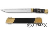 Knife Bellies (KH12MF, black hornbeam, brass,leather)