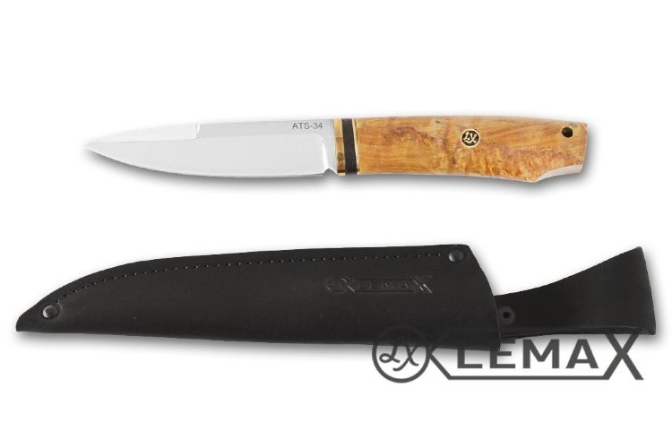 Knife Needle (ATS-34, stabilized Karelian birch)
