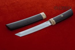 Tanto knife (X12MF, black hornbeam, Karelian birch)