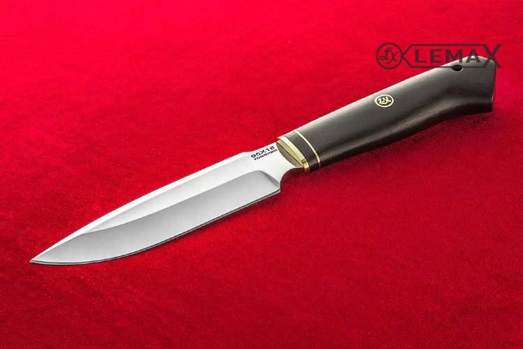 Нож Хищник из 95Х18, чёрный граб