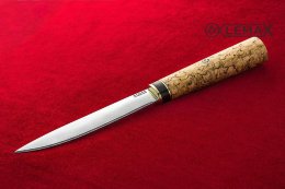 Нож Якутский из Х12МФ кованой, карельская берёза.