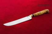 Нож Узбекский изготовлен из высококачественной стали Х12МФ, рукоять карельская берёза