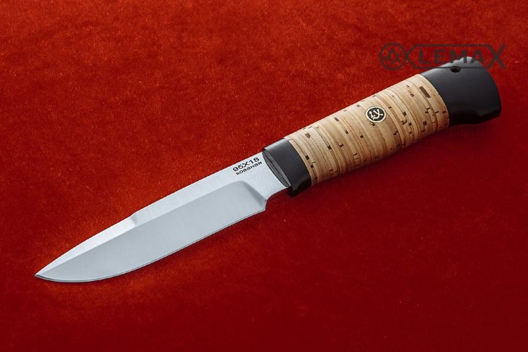 Нож Турист (95Х18, береста, чёрный граб)