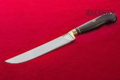 Нож Узбекский  изготовлен из высококачественной стали 95Х18, чёрный граб