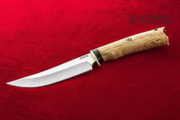 Нож восточный из Х12МФ, карельская берёза.