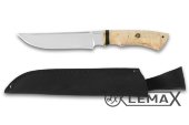 Нож Тайга изготовлен из высококачественной стали Х12МФ, рукоять карельская берёза