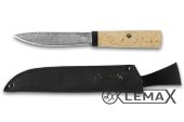Yakut knife (Damascus, Karelian birch)