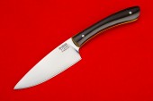 Нож кухонный малый 2 из стали х12мф, желтая фибра, черный граб.   