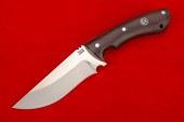 Нож Лиса  2 цельнометаллический изготовлен из высококачественной стали 95Х18, чёрный граб
