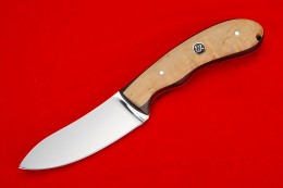 Нож Таежный из Х12МФ, карельская берёза, чёрный граб. 