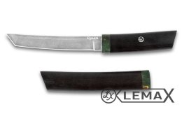 Нож Танто (тигельный сплав, чёрный граб, стабилизированная карельская берёза)