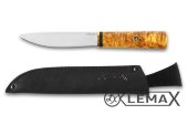 Нож Якутский (клинок из стали ATS-34, рукоять стабилизированная карельская берёза)