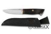 Нож Засапожный из 95Х18, чёрный граб. Такой нож будет являться хорошим подарком для любителей ножей и эстетов