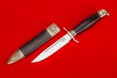 Нож ФСО (х12мф, литье латунь, черное дерево,чернение)      