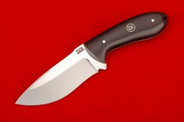 Нож Лиса (цельнометаллический) (95Х18, чёрный граб, карельская берёза)