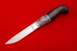 Нож  скандинавский  2 из 110Х18МШД, акрил, чёрный граб.