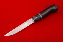 Нож финский из 110Х18МШД, акрил, чёрный граб.