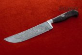 Нож Узбекский (клинок из булата, глубокое травление, рукоять стабилизированная карельская берёза)
