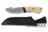 Нож Скиннер из дамаска - это высококачественный нож с лезвием из многослойной стали, рукоять карельская берёза.