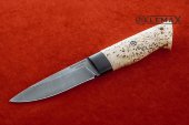 Zasapozhny knife (Damascus, Karelian birch)