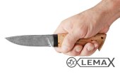 Нож Засапожный (дамаск, карельская берёза)