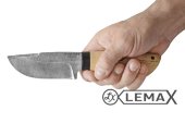 Нож Шкуросъёмный дамаск - это высококачественный нож с лезвием из многослойной стали, рукоять дерево карельская берёза.