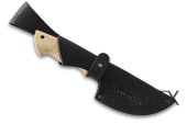 Нож Шкуросъёмный (сталь дамаск, рукоять карельская берёза)