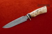 Нож Чибис (дамаск, карельская берёза)