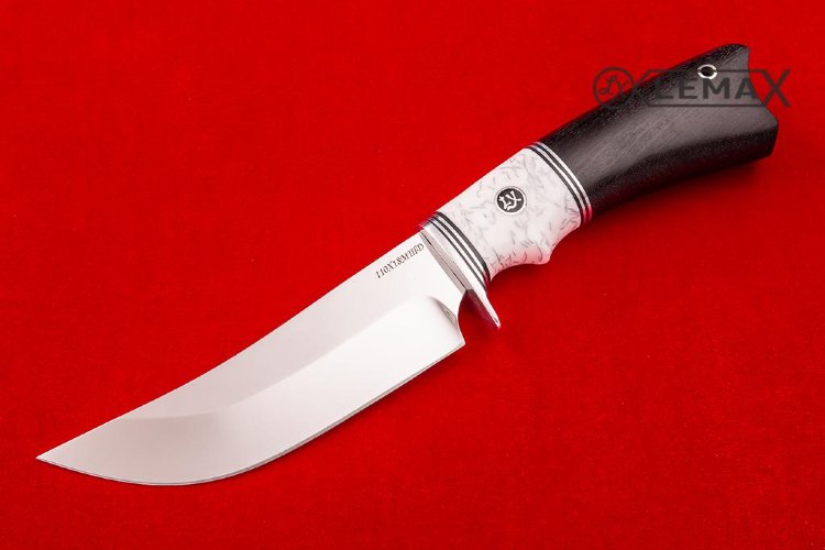 Нож Восточный из 110Х18МШД, акрил, чёрный граб.