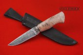 Zasapozhny knife (Laminate, Nickel silver, maple root)