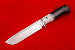 Нож Боец (110Х18МШД, акрил, чёрный граб)