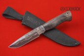 Нож Турист (клинок изготовлен из ламината, мельхиор, зирикот.)