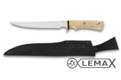 Нож филейный большой изготовлен из высококачественной стали Х12МФ, рукоять карельская берёза.