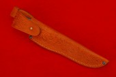 Нож Турист (S 390,зуб мамонта в акриле, нейзильбер, стабилизированная карельская береза, мозаичный пин)