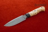 Нож Хищник дамаск - это высококачественный нож с лезвием из многослойной стали, рукоять дерево карельская берёза.