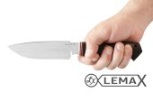 Нож Хищник это высококачественный нож, изготовленный из прочной и устойчивой к износу стали NIOLOX, рукоять чёрный граб