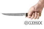 Нож Филейный большой изготовлен из высококачественной стали дамаск, карельская берёза.