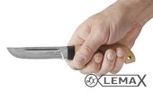 Нож Рыбак из дамаск - это высококачественный нож с лезвием из многослойной стали, рукоять дерево карельская берёза.