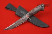Нож Охотник (клинок из ламината, мельхиор, рукоять пальма)