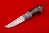 Нож засапожный малый изготовлен из высококачественной стали 110Х18МШД, акрил, чёрный граб