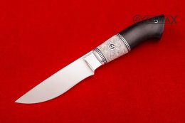 Нож Тундра из 110Х18МШД, акрил, чёрный граб.