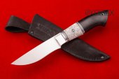 Нож Тундра изготовлен из высококачественной стали 110Х18МШД, акрил, чёрный граб.
