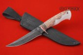 Messer Universal-1 (Laminat, Neusilber, stabilisierte karelische Birke mit Acryl)