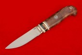 Нож ""Скандинавский"- 2 М" (сталь М 398 , мамонт, нейзильбер, стабилизированная карельская береза, мозаичный пин)