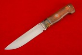 Нож Урал  (сталь М 398 , мамонт, нейзильбер, стабилизированная карельская береза, мозаичный пин)